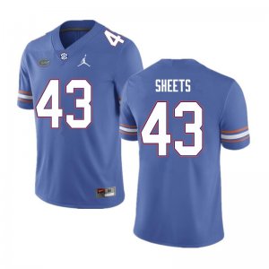 Men's Florida Gators #43 Jake Sheets NCAA Nike Royal Authentic Stitched College Football Jersey GCR7162FS